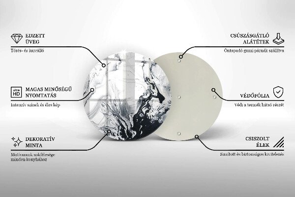 Glas Ceranfeldabdeckung Tintenabstraktion