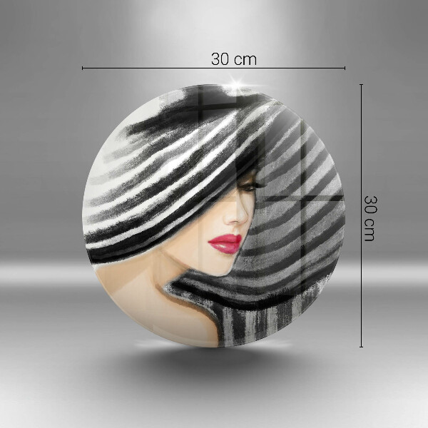 Glas Ceranfeldabdeckung Frau mit Hut