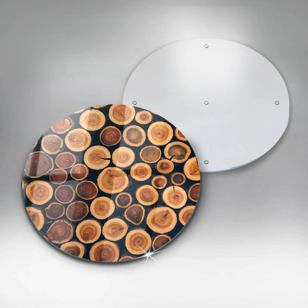 Glas Ceranfeldabdeckung Baumstümpfe aus Holz