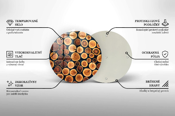 Glas Ceranfeldabdeckung Baumstümpfe aus Holz