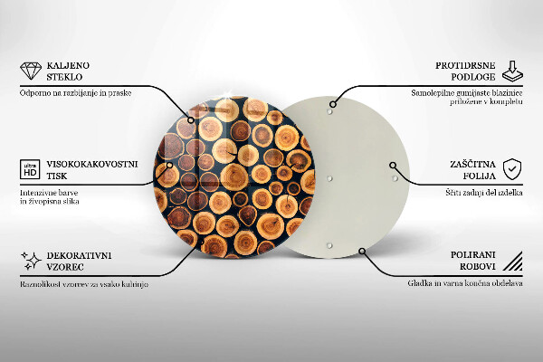 Glas Ceranfeldabdeckung Baumstümpfe aus Holz