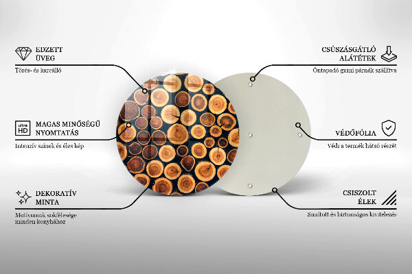 Glas Ceranfeldabdeckung Baumstümpfe aus Holz