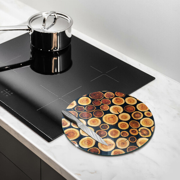 Glas Ceranfeldabdeckung Baumstümpfe aus Holz