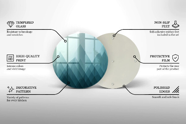 Glas Ceranfeldabdeckung Abstrakte Berge
