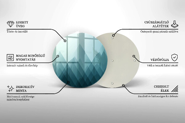 Glas Ceranfeldabdeckung Abstrakte Berge