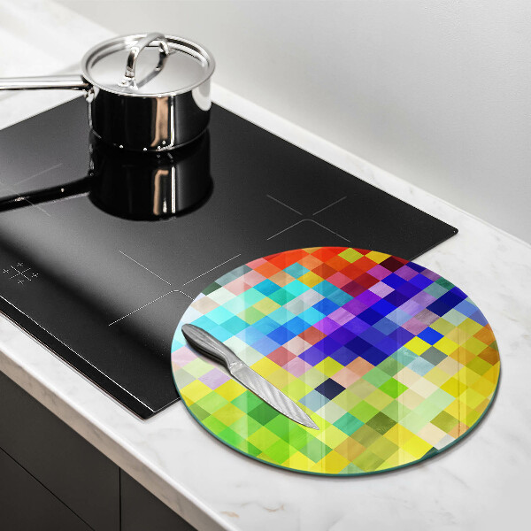 Glas Ceranfeldabdeckung Bunte Pixelquadrate