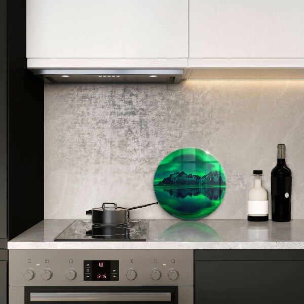 Glas Ceranfeldabdeckung Nordlichtlandschaft