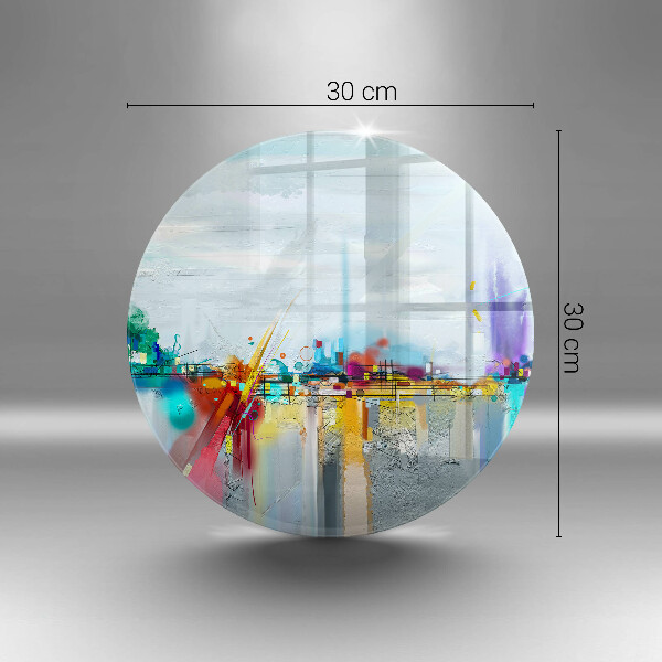 Glas Ceranfeldabdeckung Spritzschutz Gemalte Abstraktion