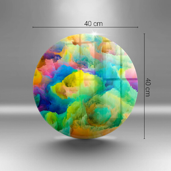 Glas Ceranfeldabdeckung Spritzschutz Bunte Abstraktion