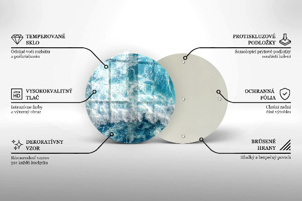 Glas Ceranfeldabdeckung Spritzschutz Meerwasserwellen