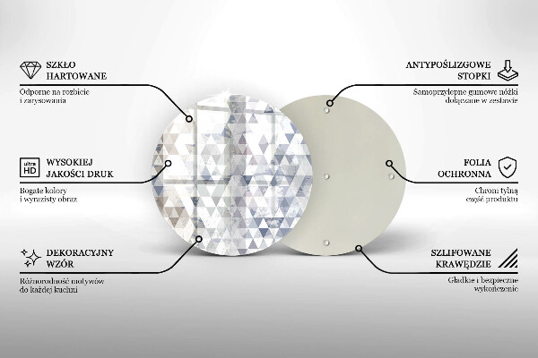 Glas Ceranfeldabdeckung Spritzschutz Dreiecksmuster