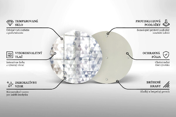 Glas Ceranfeldabdeckung Spritzschutz Dreiecksmuster