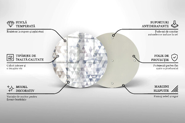 Glas Ceranfeldabdeckung Spritzschutz Dreiecksmuster