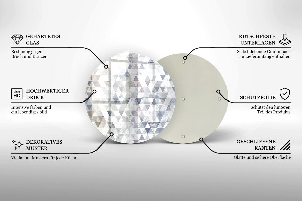 Glas Ceranfeldabdeckung Spritzschutz Dreiecksmuster