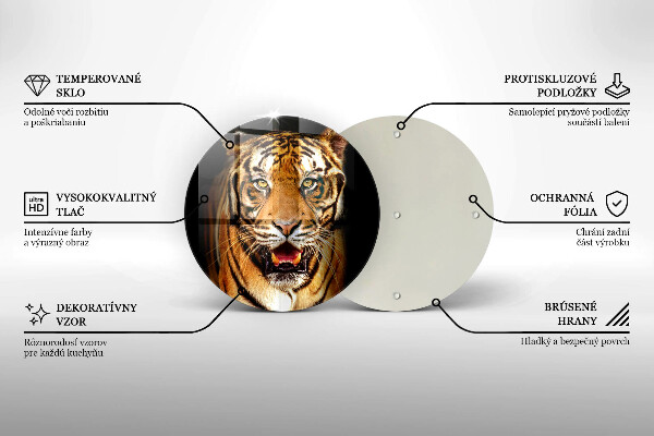 Glas Ceranfeldabdeckung Spritzschutz Wildtiertiger