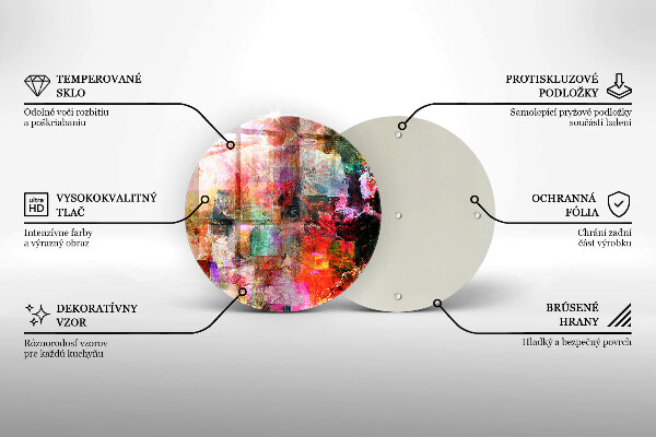 Glas Herdabdeckplatte Abstraktion malen
