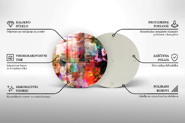 Glas Herdabdeckplatte Abstraktion malen