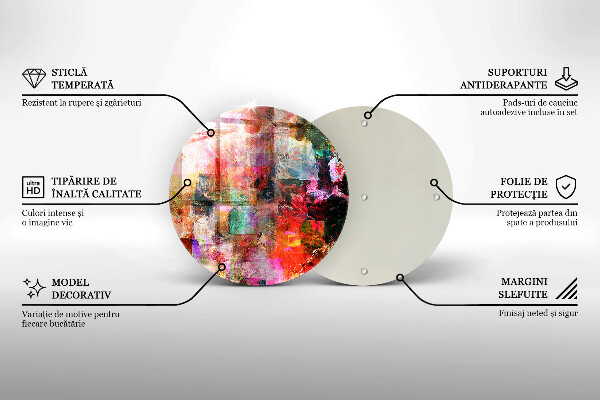 Glas Herdabdeckplatte Abstraktion malen