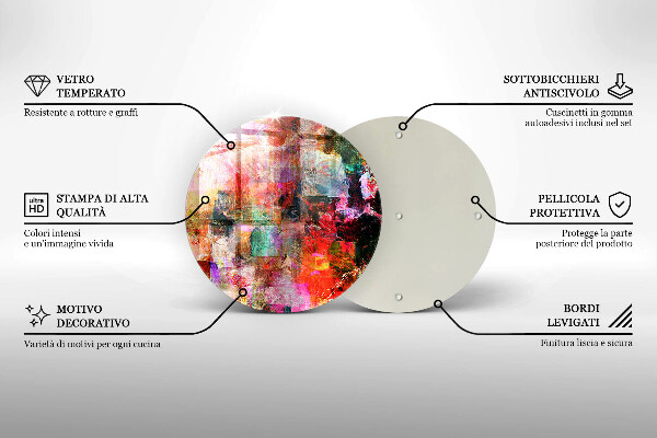 Glas Herdabdeckplatte Abstraktion malen