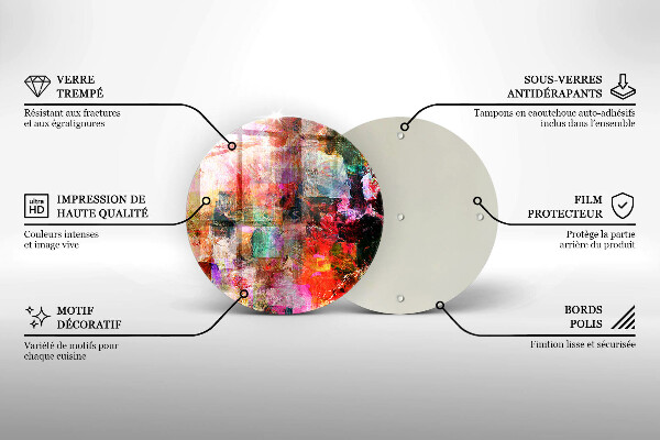 Glas Herdabdeckplatte Abstraktion malen