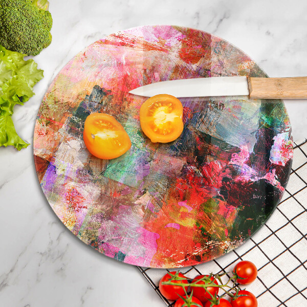 Glas Herdabdeckplatte Abstraktion malen