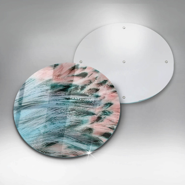 Glas Ceranfeldabdeckung Boho-Vogelfedern