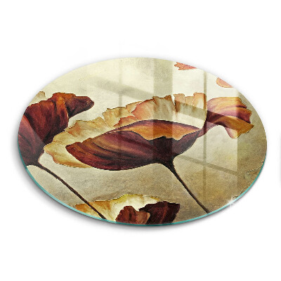 Glas Ceranfeldabdeckung Bemalte Boho-Blumen