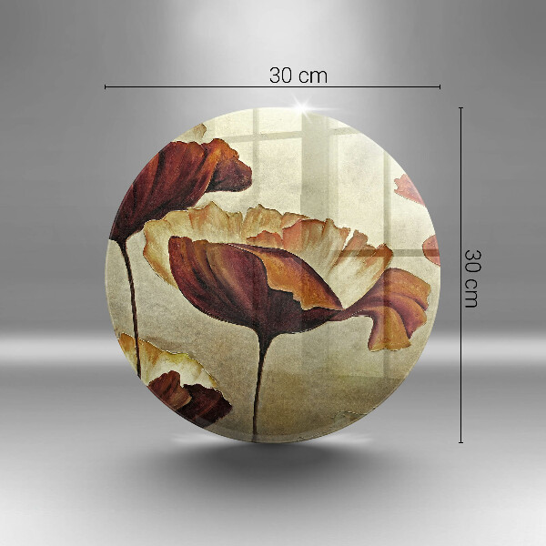 Glas Ceranfeldabdeckung Bemalte Boho-Blumen