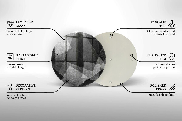 Glas Herdabdeckplatte Geometrische Abstraktion