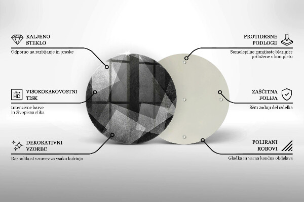Glas Herdabdeckplatte Geometrische Abstraktion