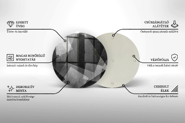 Glas Herdabdeckplatte Geometrische Abstraktion