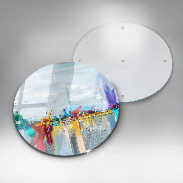 Glas Herdabdeckplatte Gemalte Abstraktion