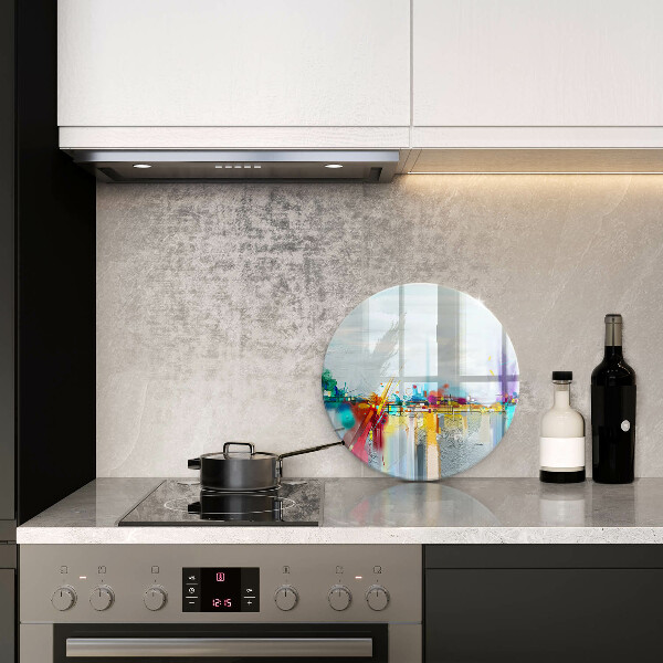 Glas Herdabdeckplatte Gemalte Abstraktion