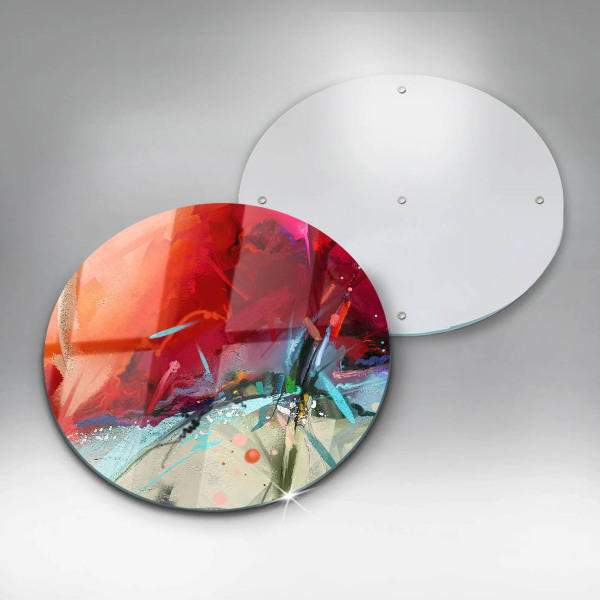 Glas Herdabdeckplatte Gemalte Abstraktion