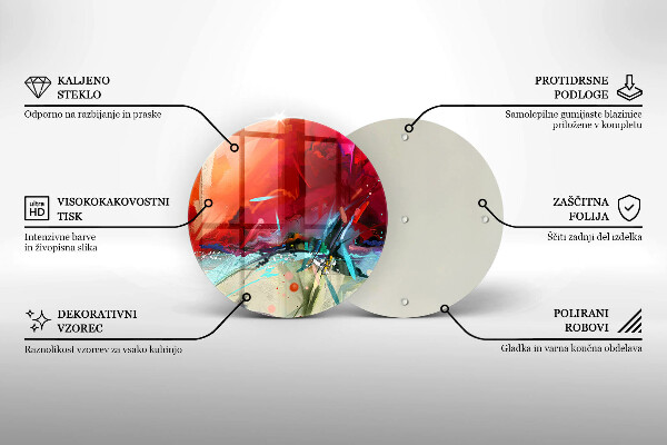 Glas Herdabdeckplatte Gemalte Abstraktion