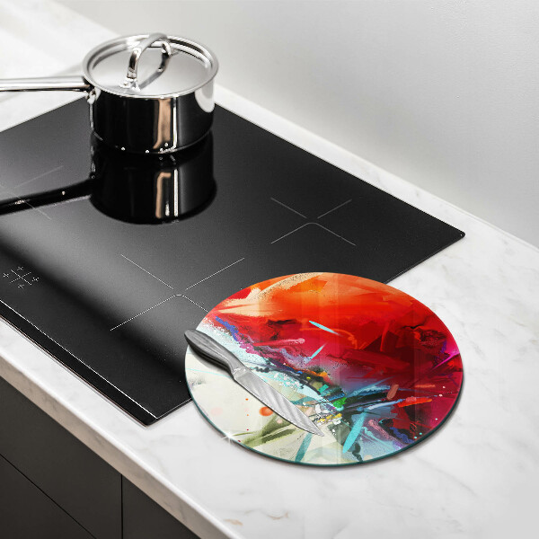 Glas Herdabdeckplatte Gemalte Abstraktion