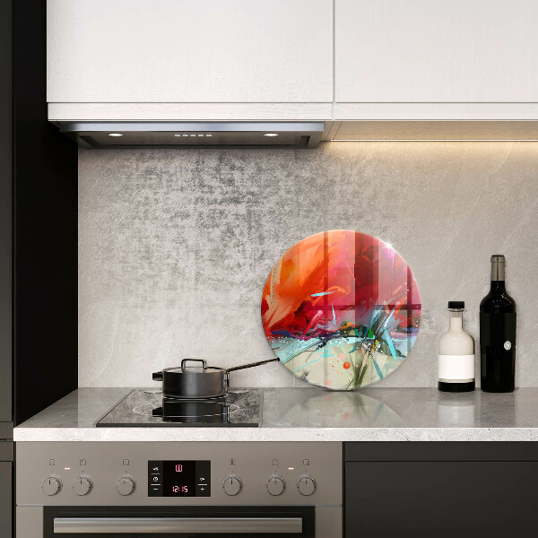 Glas Herdabdeckplatte Gemalte Abstraktion
