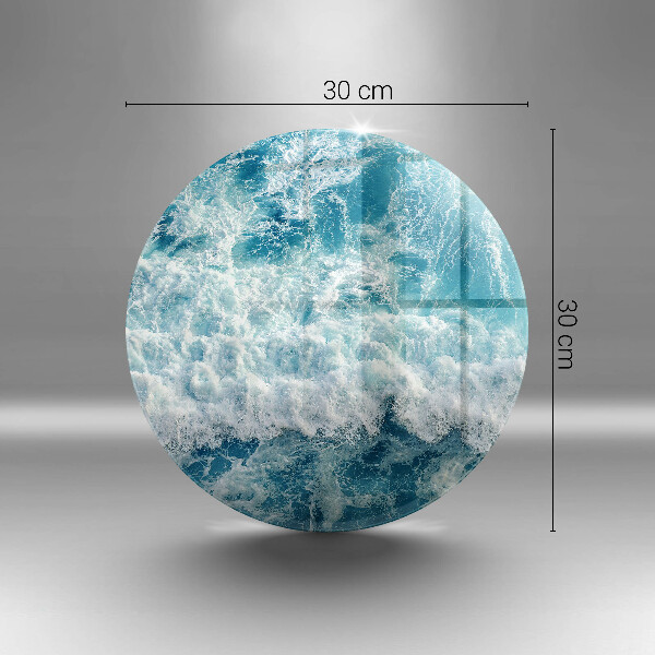 Glas Herdabdeckplatte Meerwasserwellen