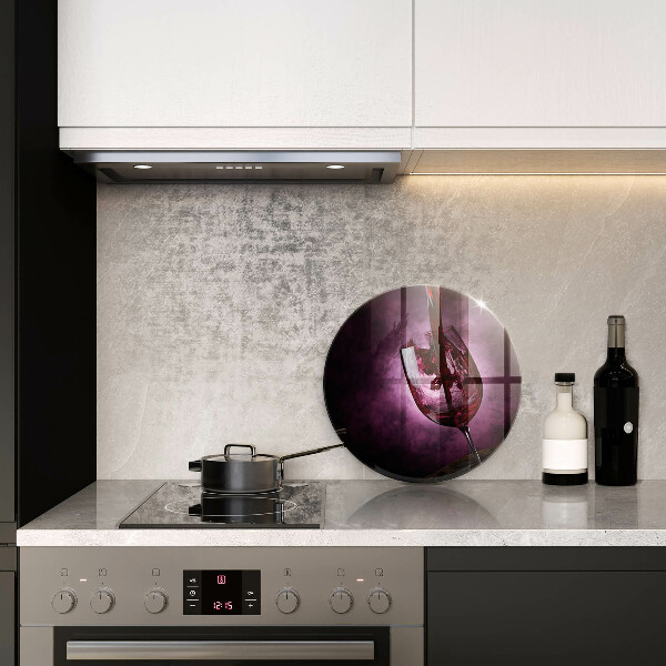 Glas Ceranfeldabdeckung Ein Glas Wein