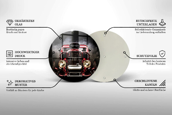 Glas Ceranfeldabdeckung Altes Auto