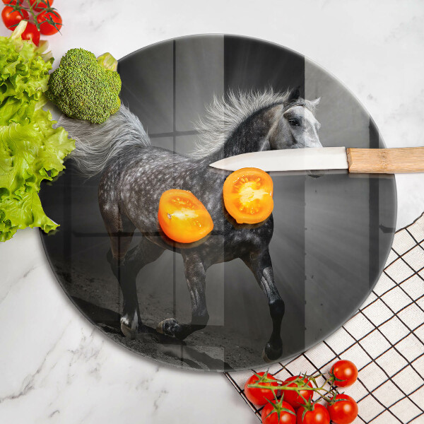 Glas Ceranfeldabdeckung Pferd galoppiert