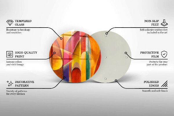 Glas Ceranfeldabdeckung Bunte Abstraktion