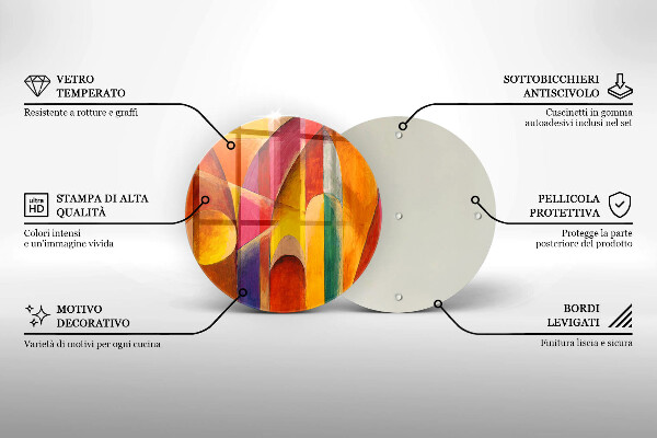 Glas Ceranfeldabdeckung Bunte Abstraktion