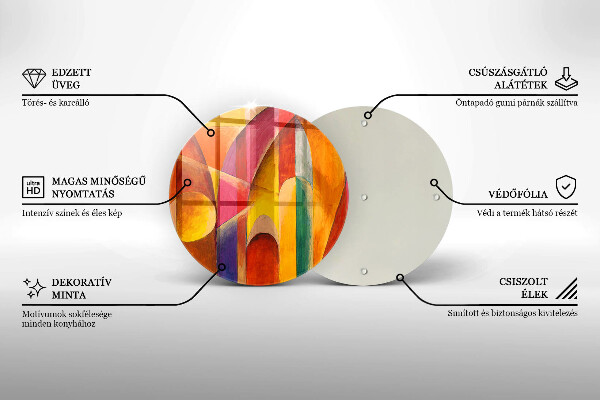 Glas Ceranfeldabdeckung Bunte Abstraktion
