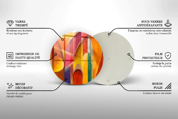 Glas Ceranfeldabdeckung Bunte Abstraktion