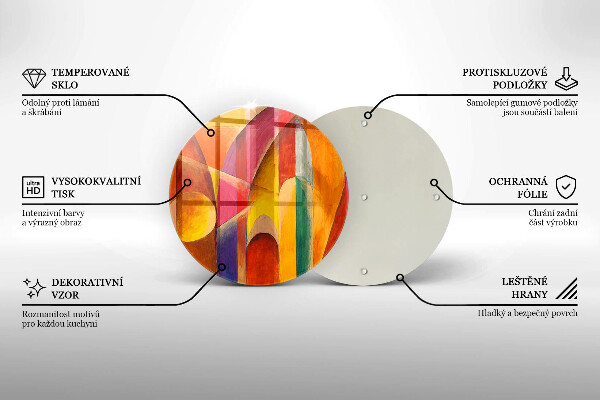Glas Ceranfeldabdeckung Bunte Abstraktion