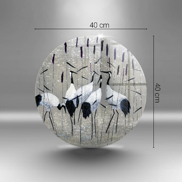 Glas Ceranfeldabdeckung Spritzschutz Japanische Kraniche