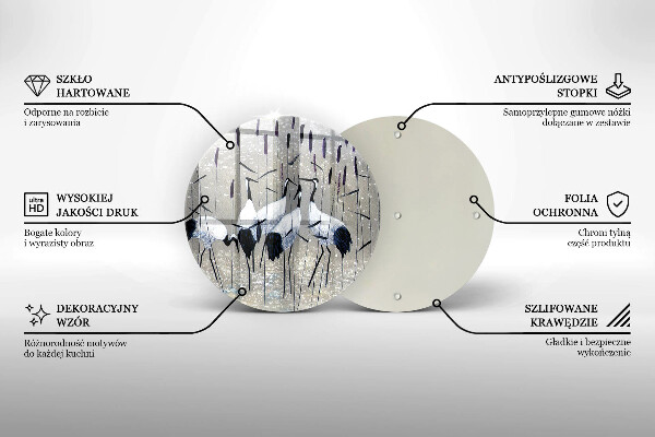 Glas Ceranfeldabdeckung Spritzschutz Japanische Kraniche