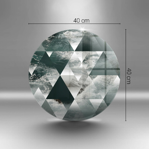 Glas Ceranfeldabdeckung Spritzschutz Dreiecke und Wasser