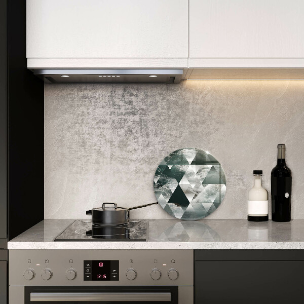 Glas Ceranfeldabdeckung Spritzschutz Dreiecke und Wasser